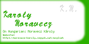 karoly moravecz business card