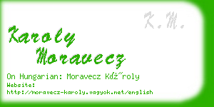 karoly moravecz business card